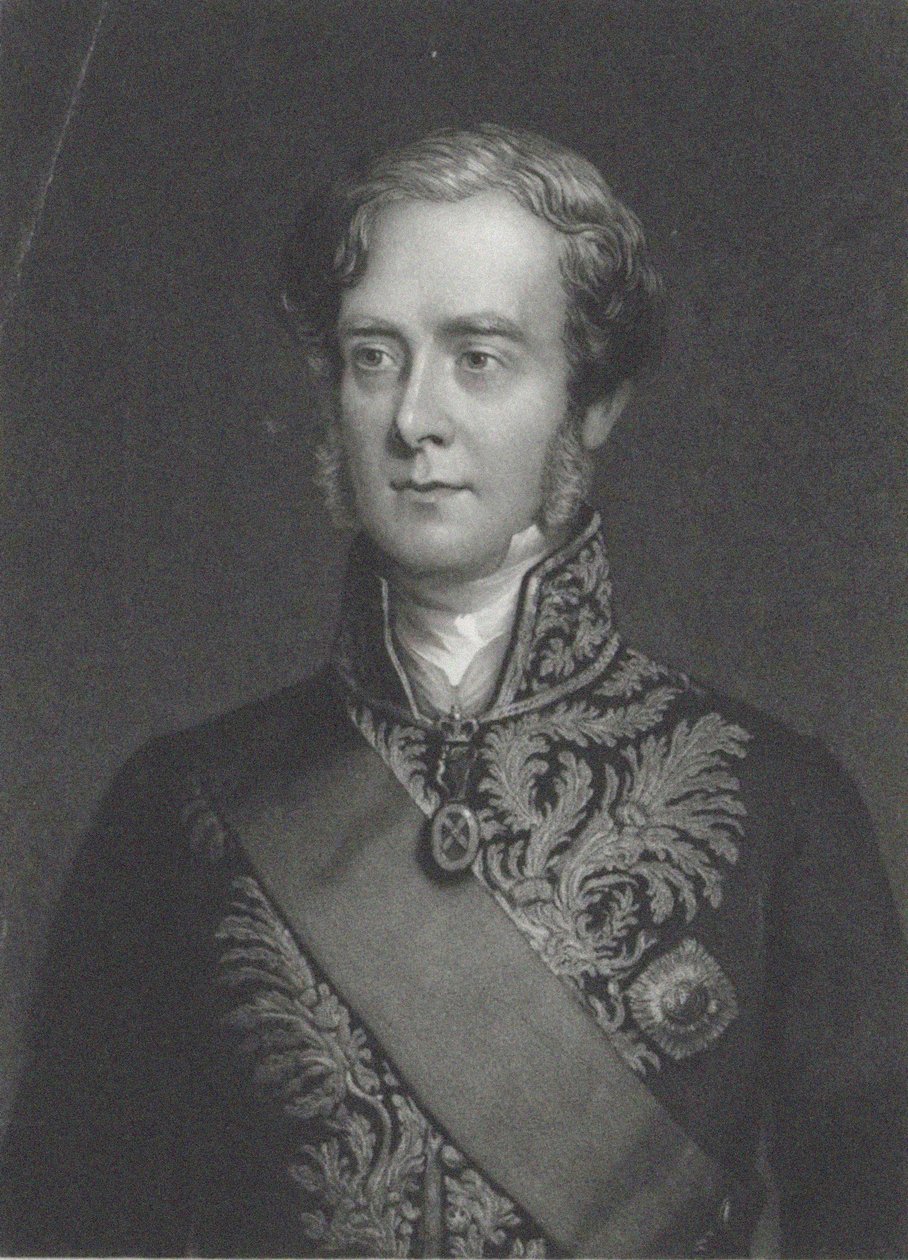 Porträtt av George Villiers, 4:e greven av Clarendon 1800-1870. av John Sartain