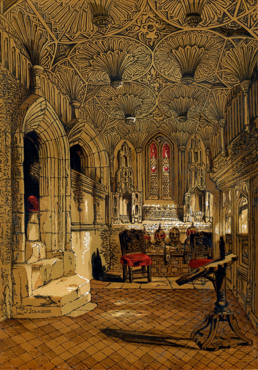 Chantry Chapel, Adjoining the Beauchamp Chapel, Warwick, 1845. av John Scandrett Harford