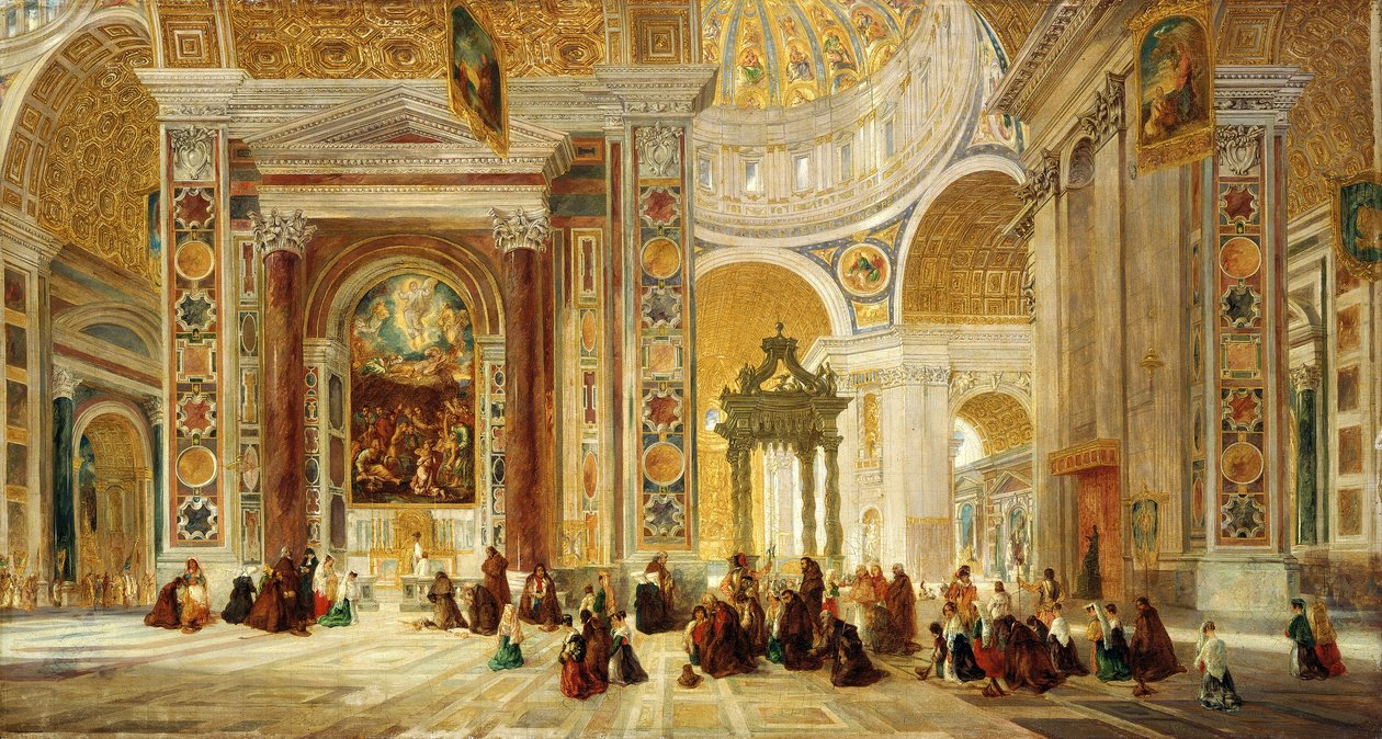 "S:t Peters inredning, Rom", 1824-1885 av John Scarlett Davis