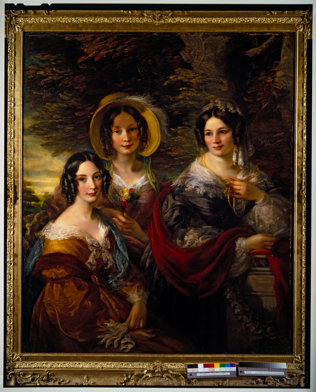 Porträtt av Frances, Charlotte  Catherine Voules (duk) av John Scarlett Davis
