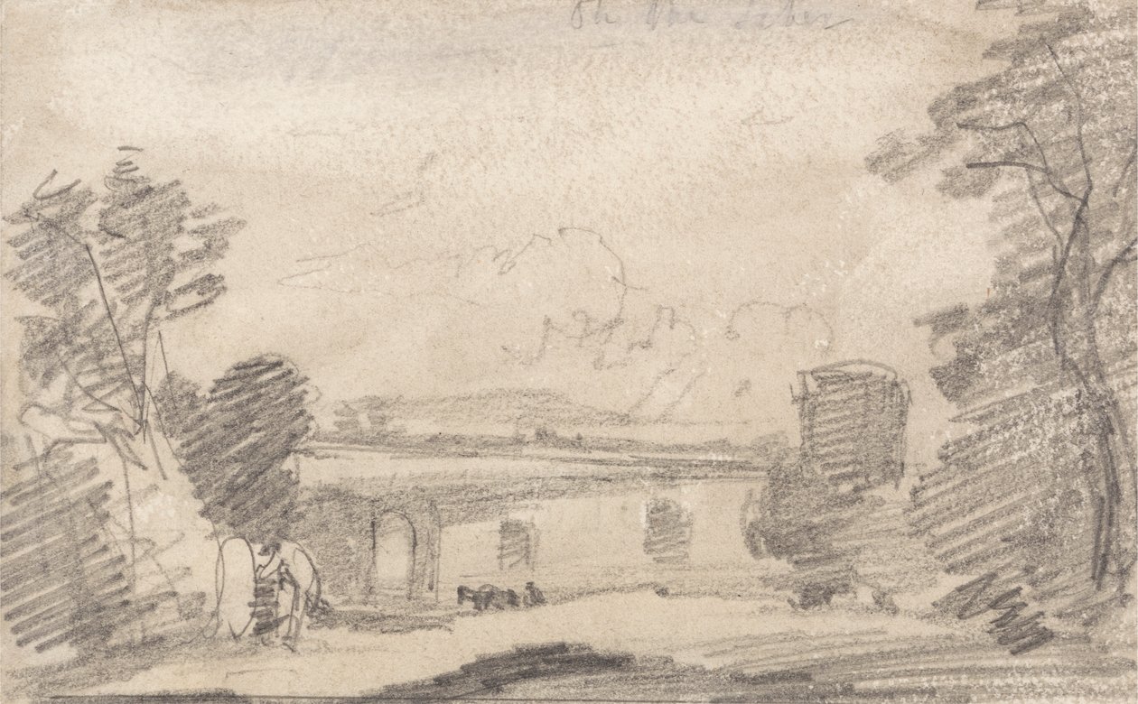 Bridge and Ruin, efter Richard Wilson; På Tibern av John Sell Cotman