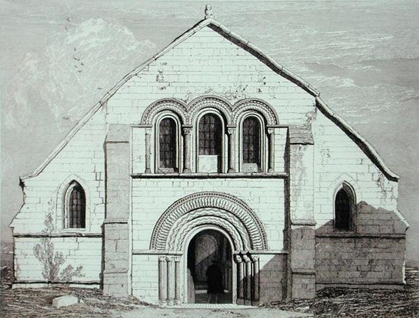 Church of LEry, nära Pont de LArche, publicerad 1820 av John Sell Cotman