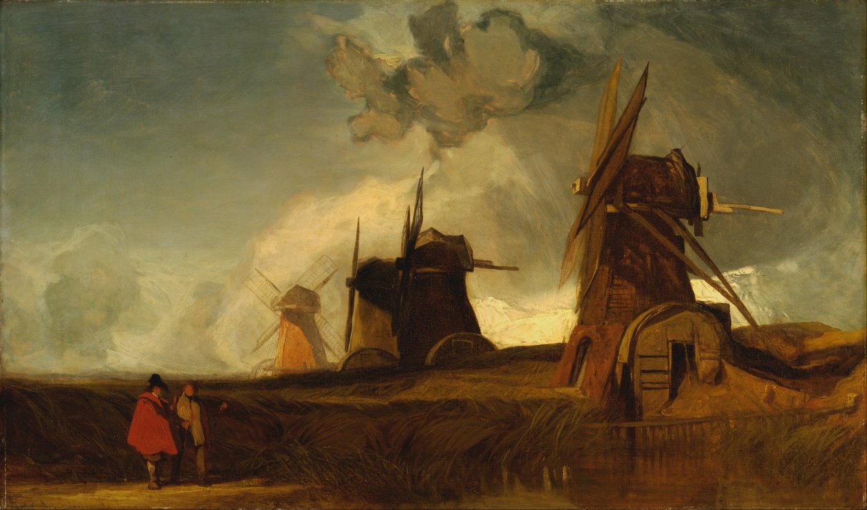 Dränering Mills i Fens, Croyland, Lincolnshire av John Sell Cotman
