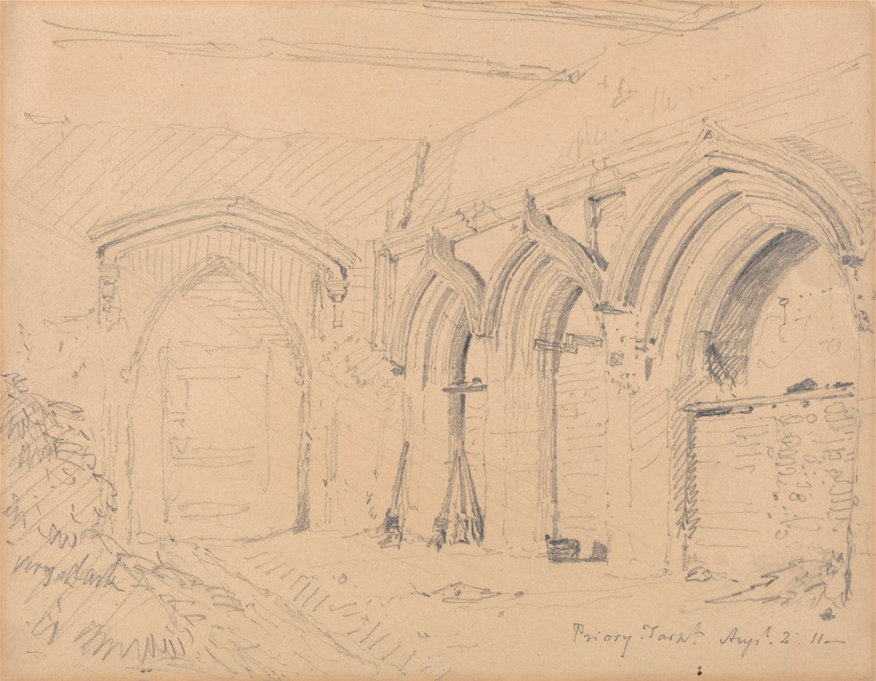 Interiör av ruinerna av Yarmouth Priory av John Sell Cotman
