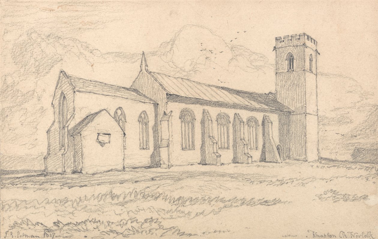 Knapton Church, Norfolk, från nordost av John Sell Cotman