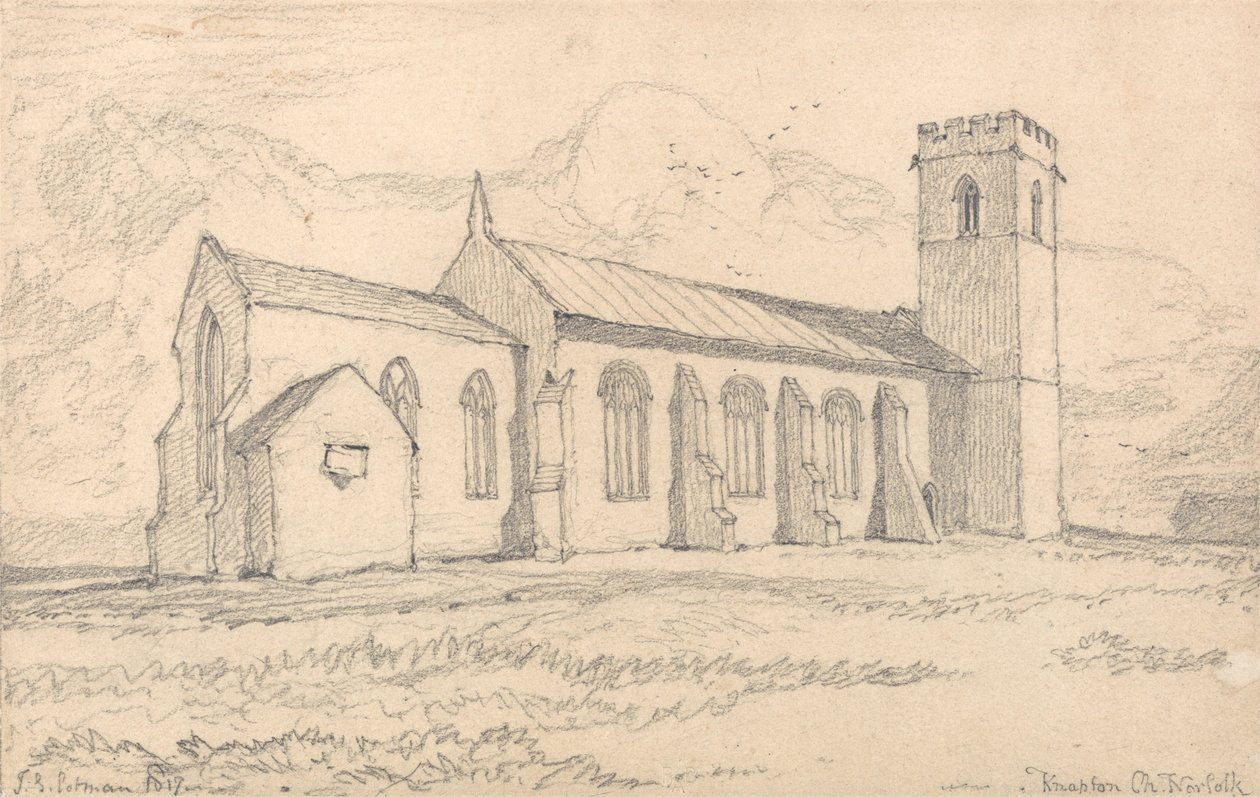 Knapton Church, Norfolk, från nordost av John Sell Cotman