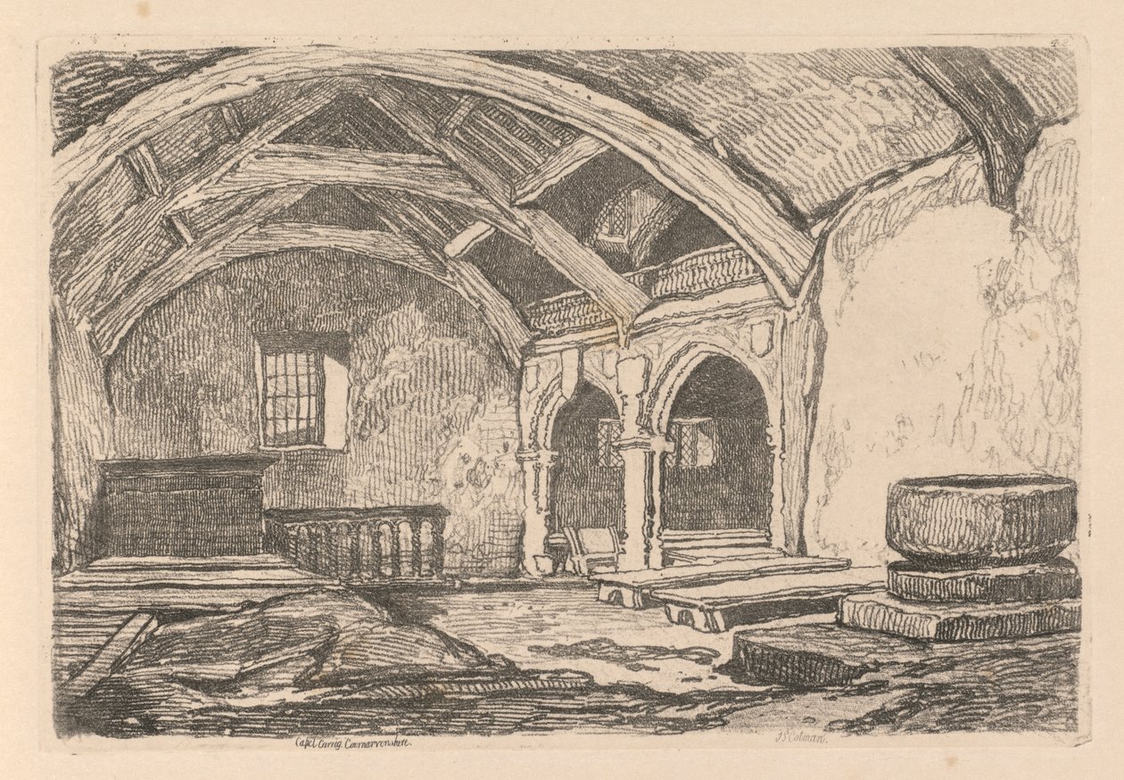 Liber Studiorum: Plate 42, Capel Carrig, Caernarvonshire, 1838 av John Sell Cotman