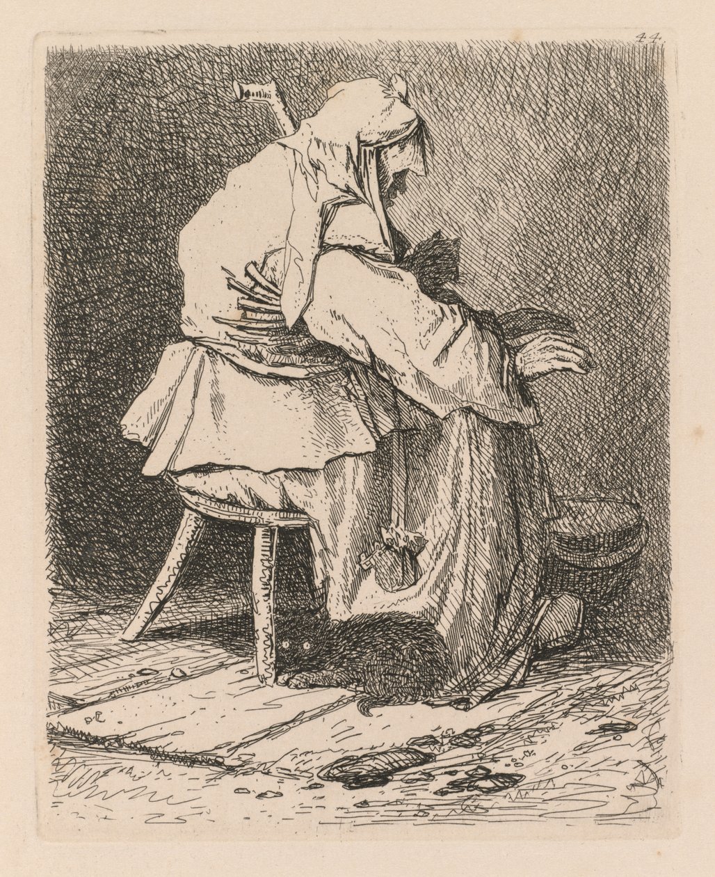 Liber Studiorum: Plåt 44, Skiss efter Rembrandt av John Sell Cotman