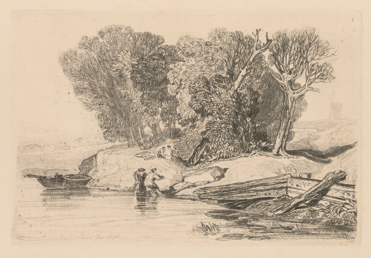 Studiebok: Plate 7, Postwick Grove, Norfolk av John Sell Cotman