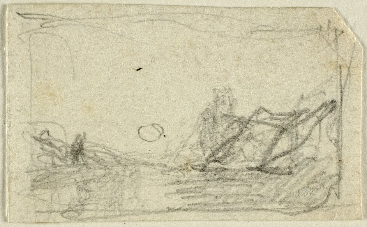 Månsken över landskap av John Sell Cotman