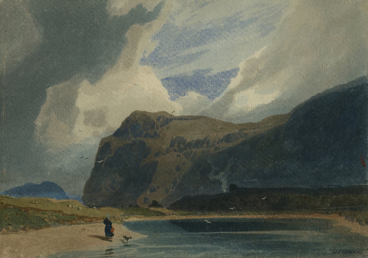Bergsscen i Wales, 1810 (wc-papper) av John Sell Cotman