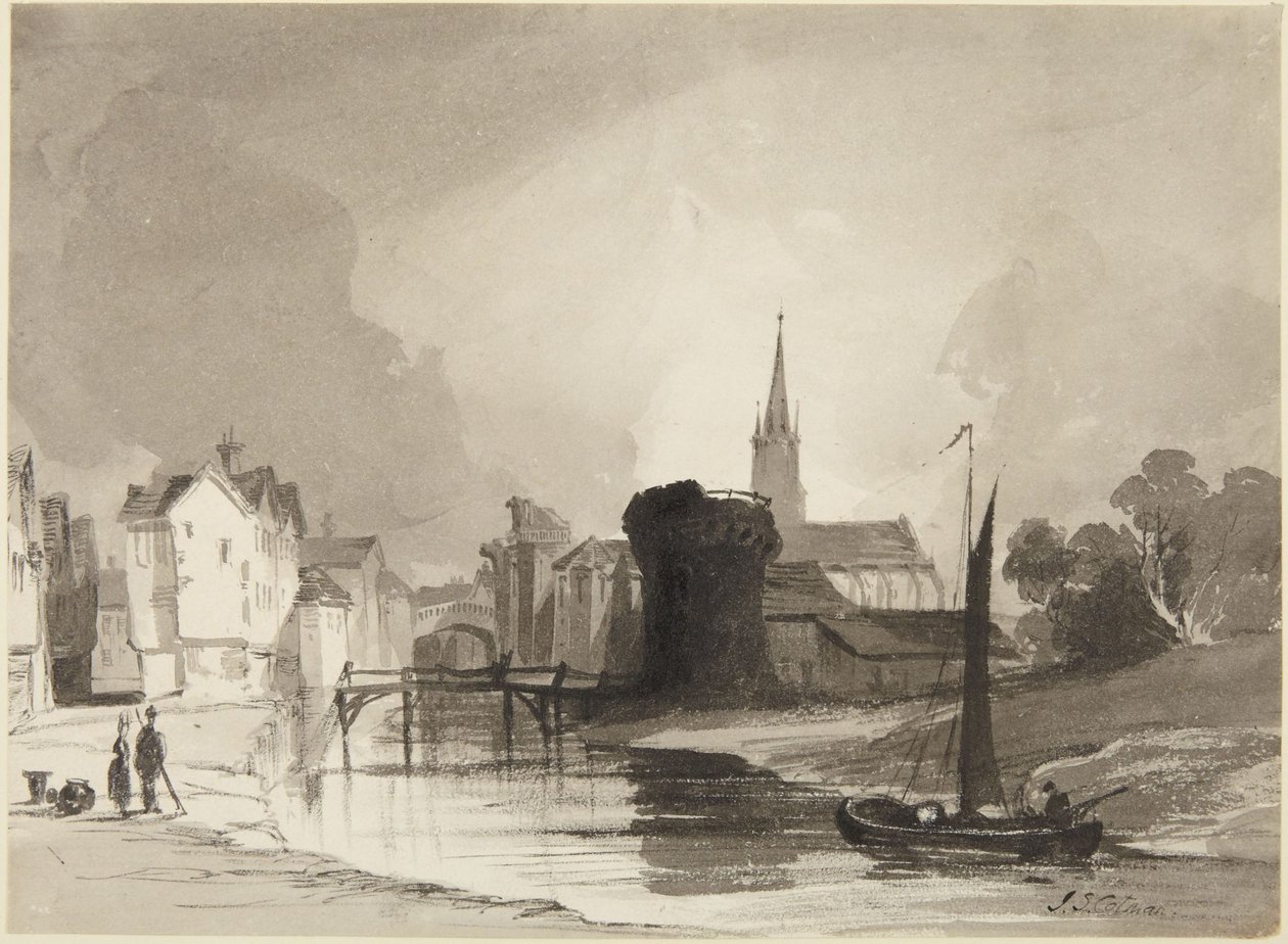 Flodscen av John Sell Cotman