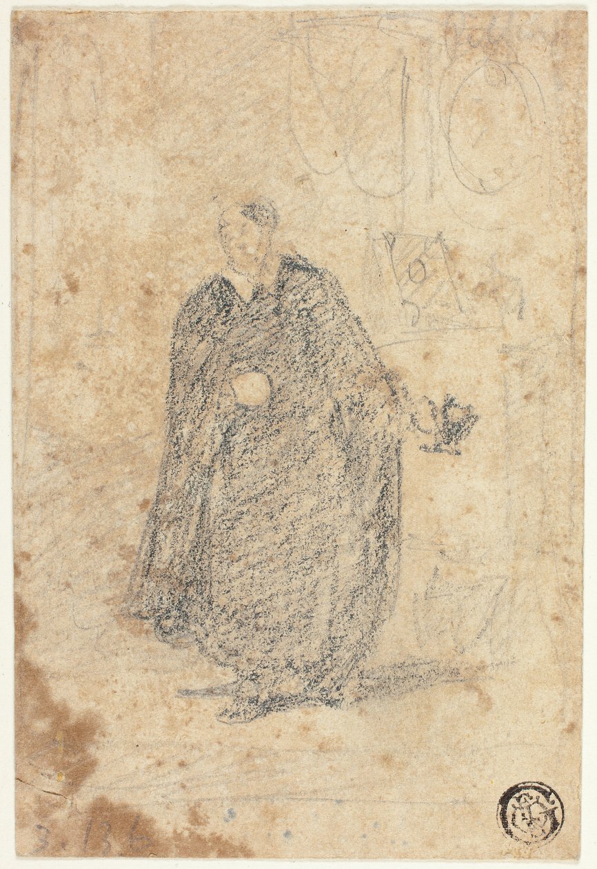Skiss av skådespelare stående av John Sell Cotman