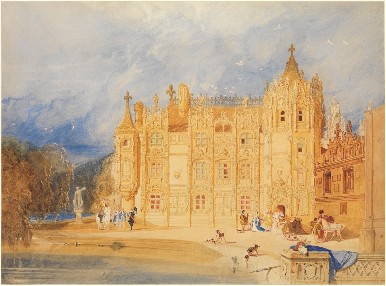 Abbotshuset, Saint-Ouen-klostret, Rouen av John Sell Cotman