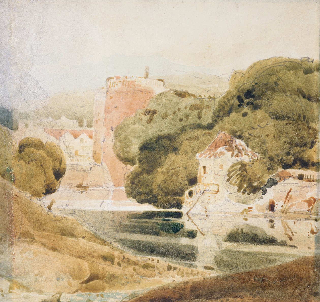 The Water Gate, York (akvarell på papper) av John Sell Cotman