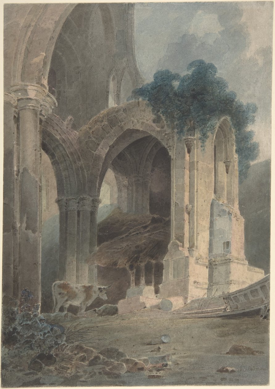 Den östra delen av Rievaulx Abbey, Yorkshire av John Sell Cotman