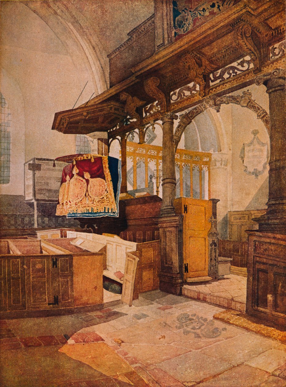Trentham Church, c1810 av John Sell Cotman