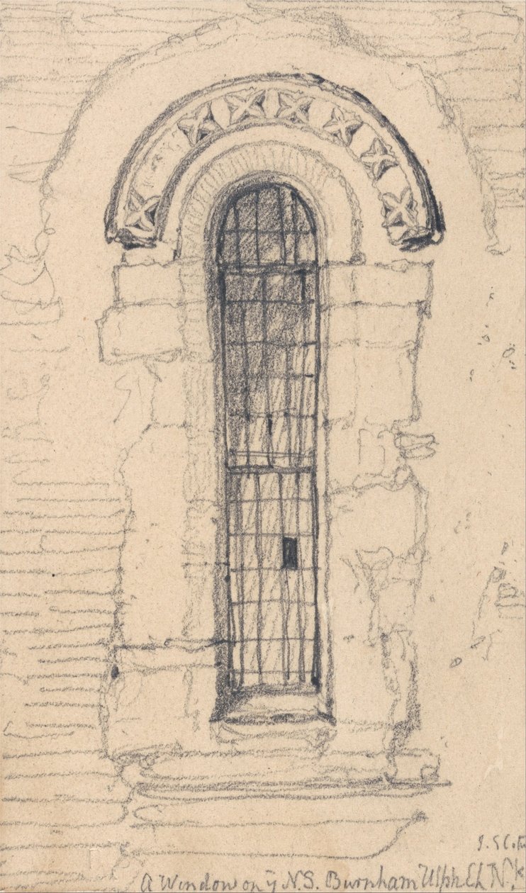 Fönster på norra sidan av Burnham Ulph Church, Norfolk av John Sell Cotman