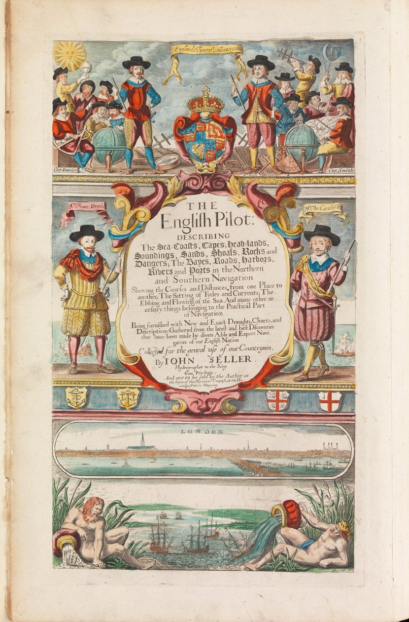 Den engelske lotsens första bok: beskrivning av den nordliga sjöfarten, ca 1671 (papper) av John Seller