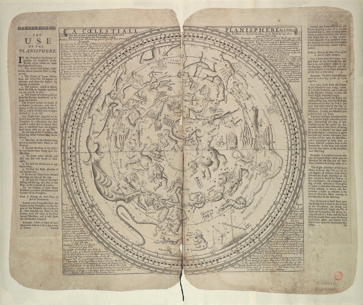 Den stjärnklara zodiaken, inom vars gränser alla planeters synliga banor avgränsas - John Seller författare, hydrograf hos den allraheligaste kungen av John Seller