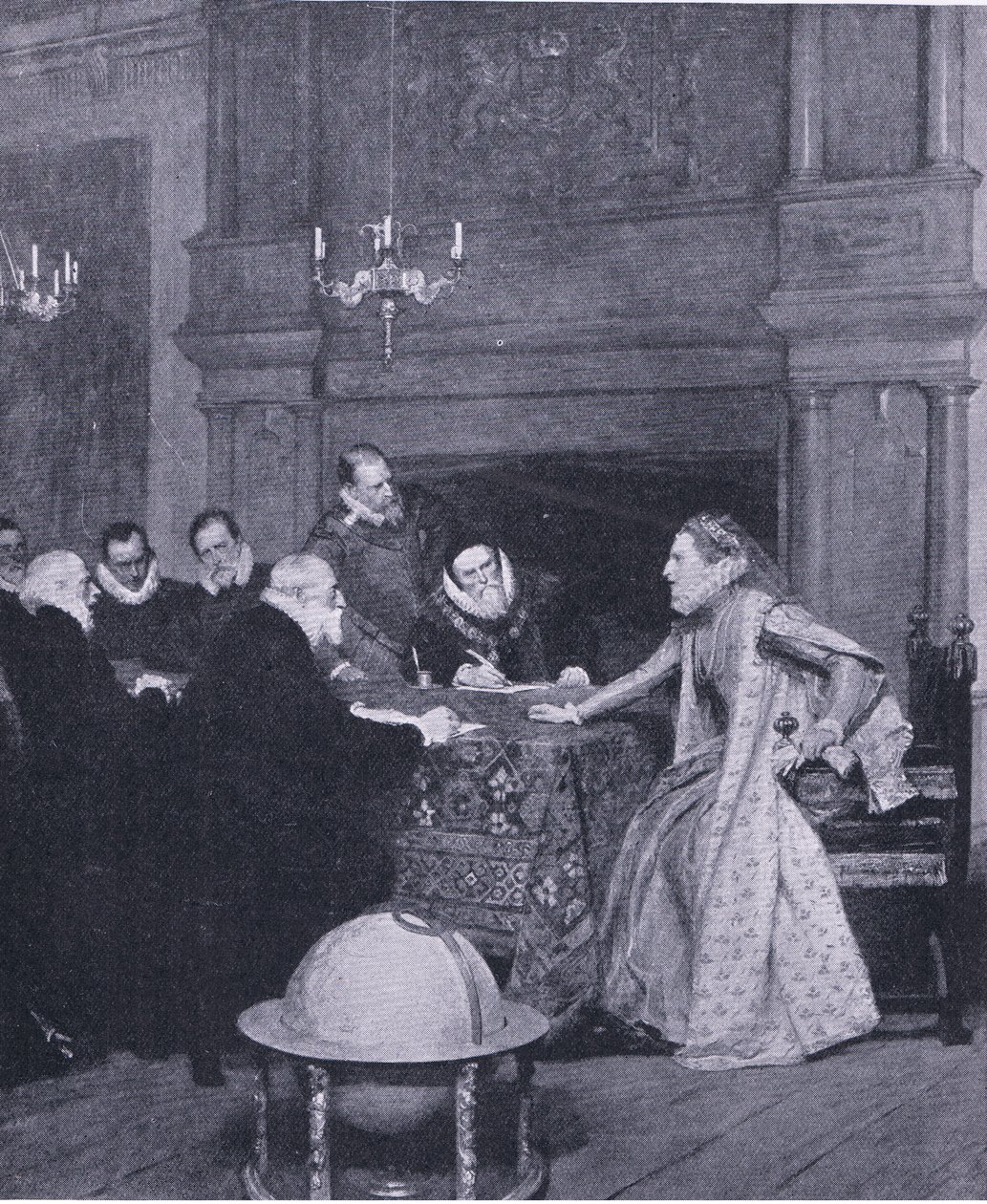 "Kungen av Spaniens flotta är utomlands", från Cassells History of the British People publicerad av Waverley Book Company, ca 1950-talet (litho) av John Seymour Lucas