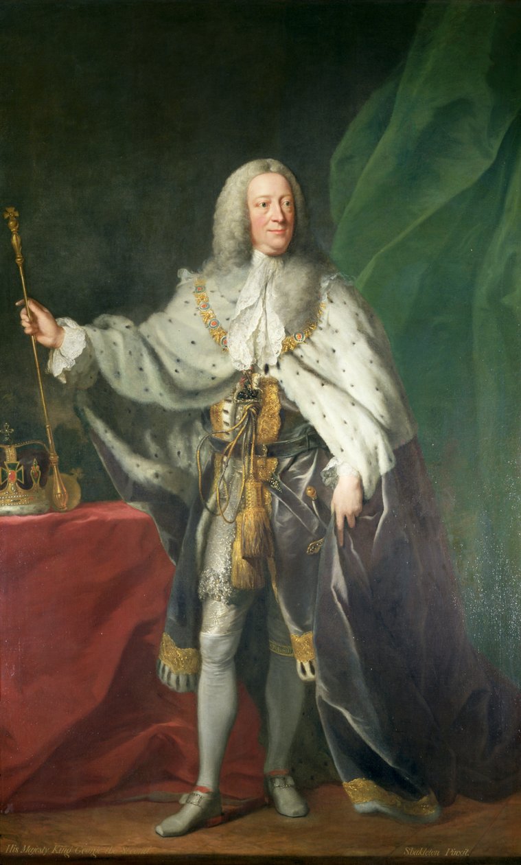 Porträtt av kung George II, 1758 av John Shackleton