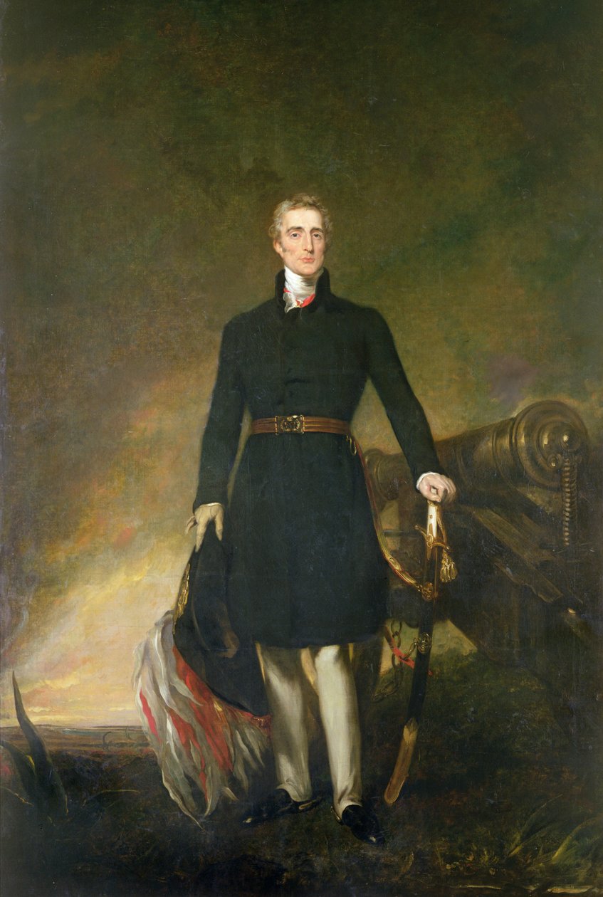 Arthur Wellesley (1769-1852) Duke of Wellington (olja på duk) av John Simpson