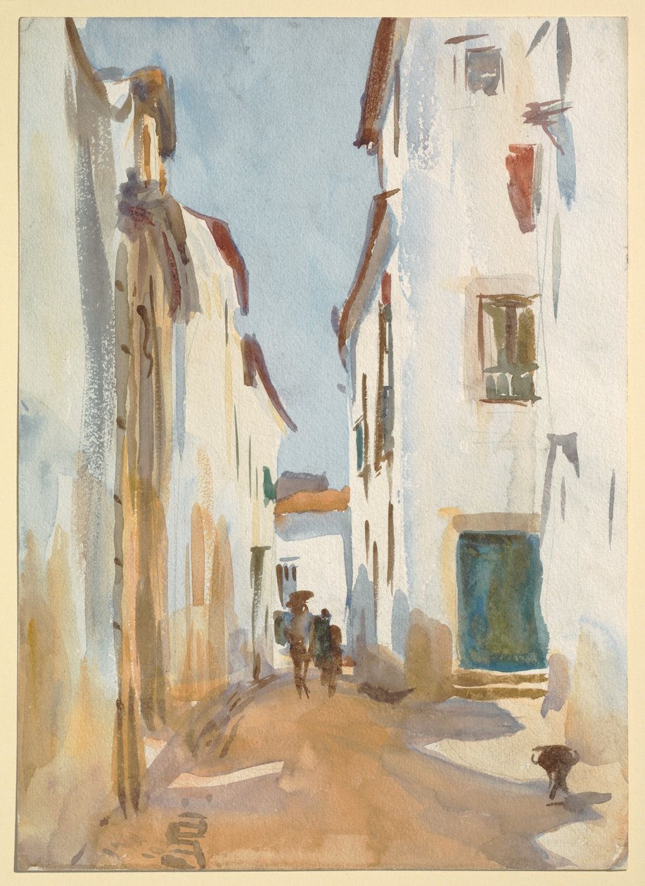 En gatuscen, Spanien av John Singer Sargent