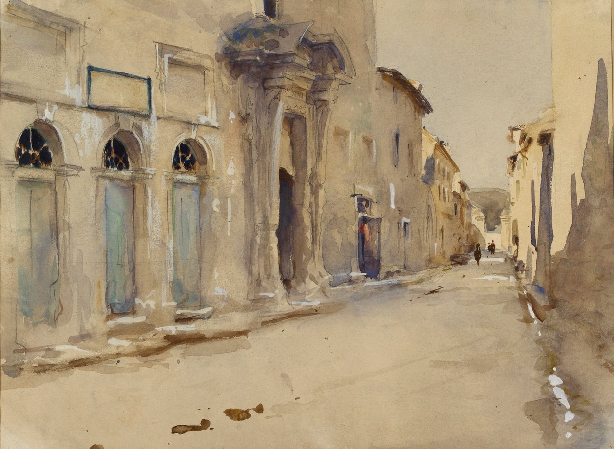 En gata i Spanien, c1880-talet av John Singer Sargent