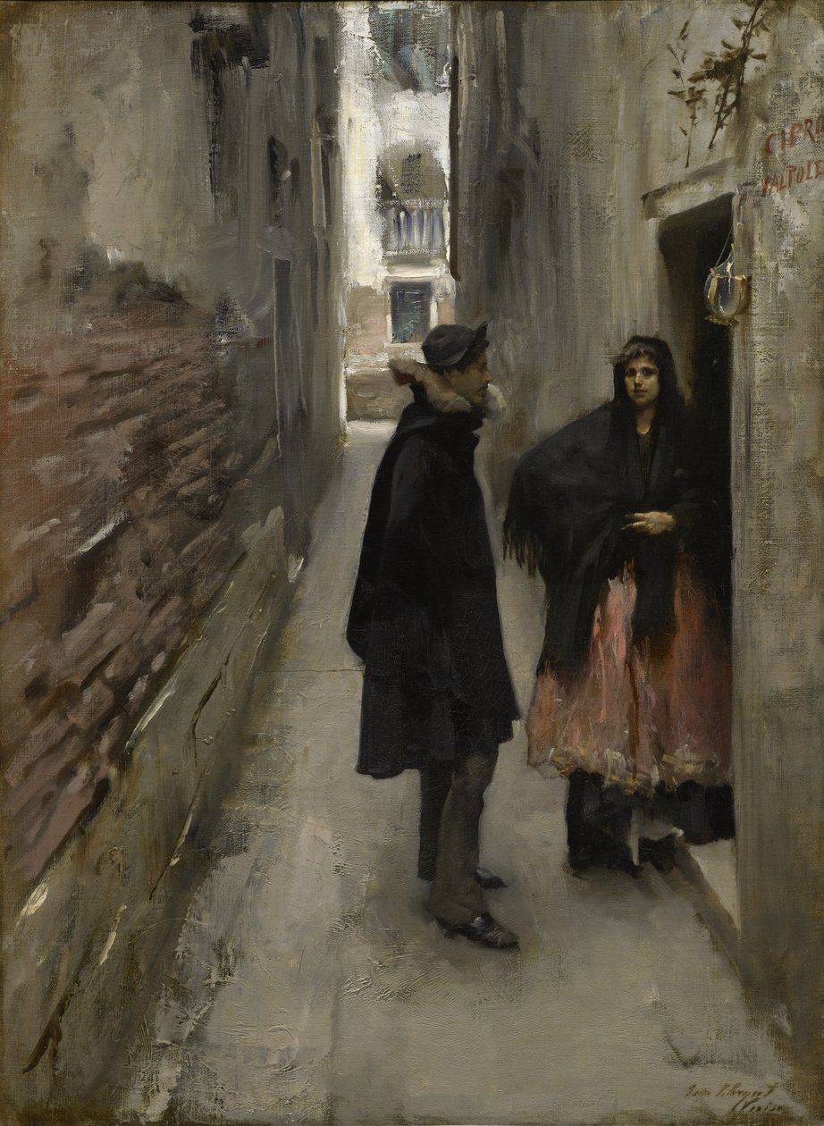 En gata i Venedig, ca 1880-82 av John Singer Sargent