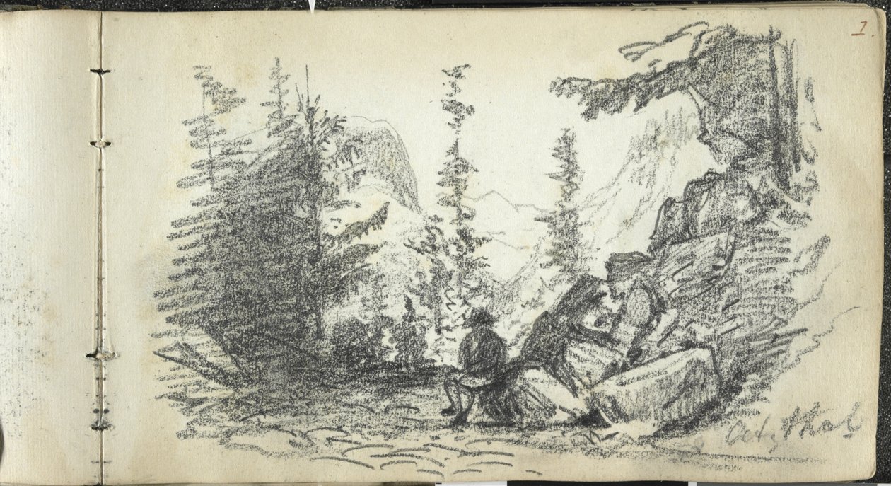 Alpinlandskap, Ötztal, Österrike av John Singer Sargent