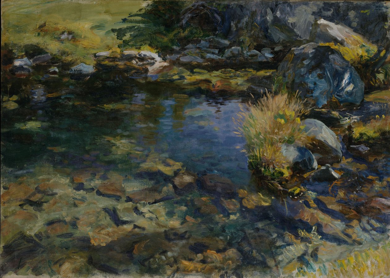 Alpbassäng, 1907 av John Singer Sargent