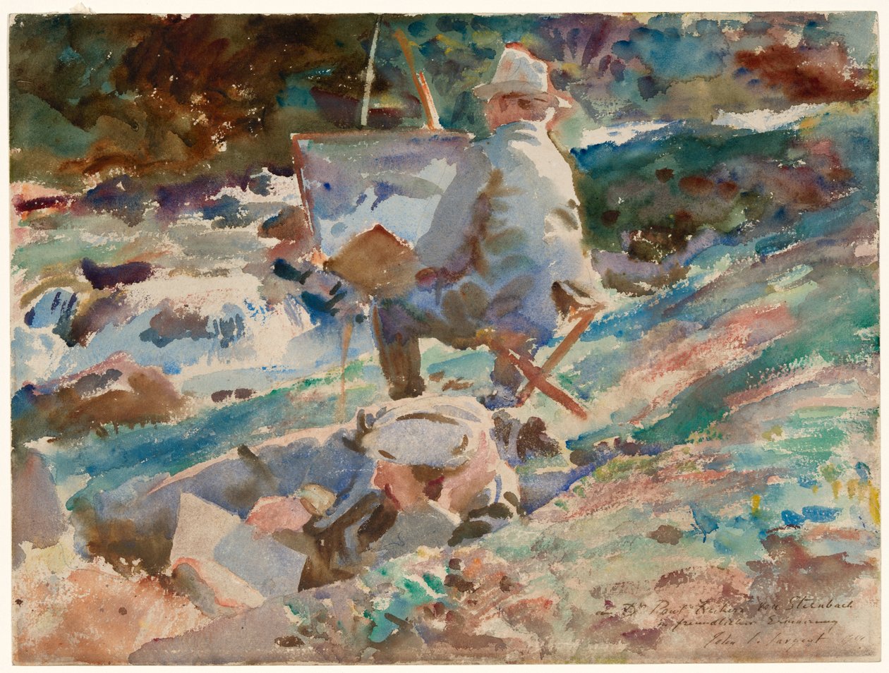 En konstnär vid hans staffli av John Singer Sargent