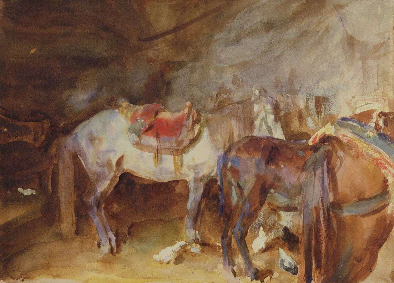 Arab Stable, c.1905-06 (wc på papper) av John Singer Sargent