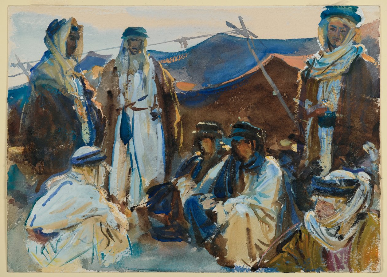 Beduinläger, ca 1905-06 (wc på papper) av John Singer Sargent