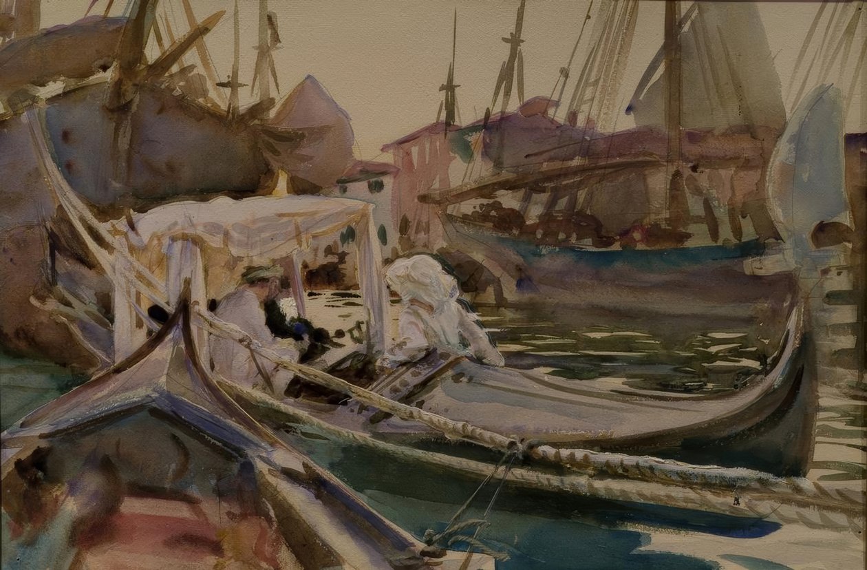 Medan man ritar på Giudecca av John Singer Sargent