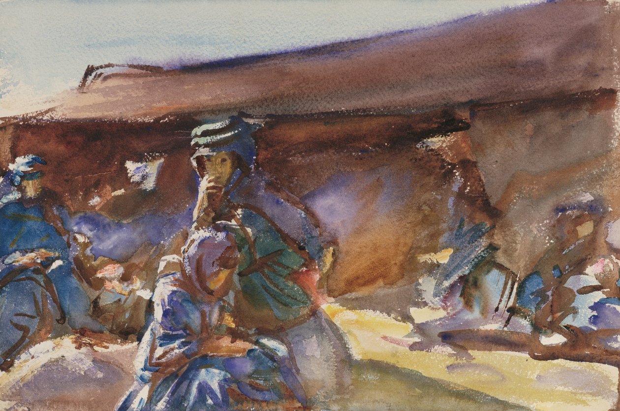 Svart tält (wc på papper) av John Singer Sargent