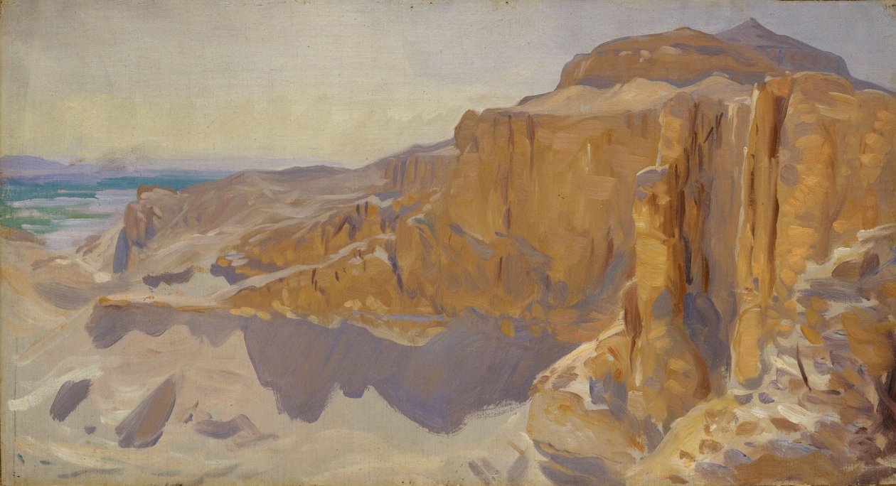 Klipporna vid Deir el Bahri, Egypten, 1890-91 av John Singer Sargent