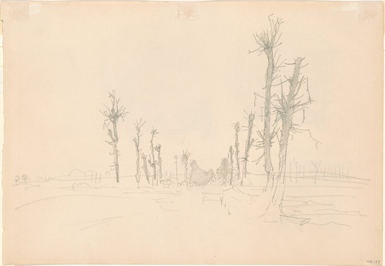 Förstört landskap [verso] av John Singer Sargent