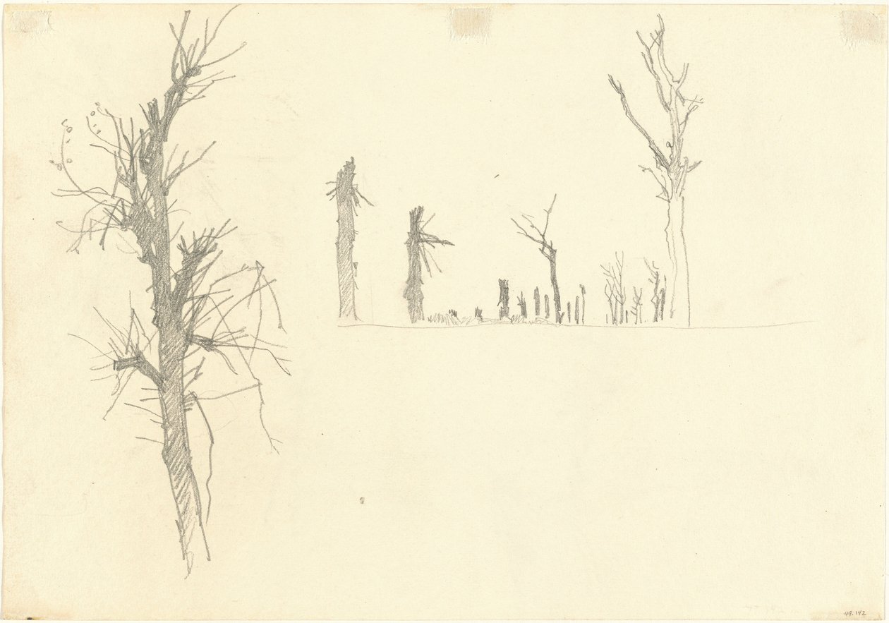 Förstörda träd [verso] av John Singer Sargent
