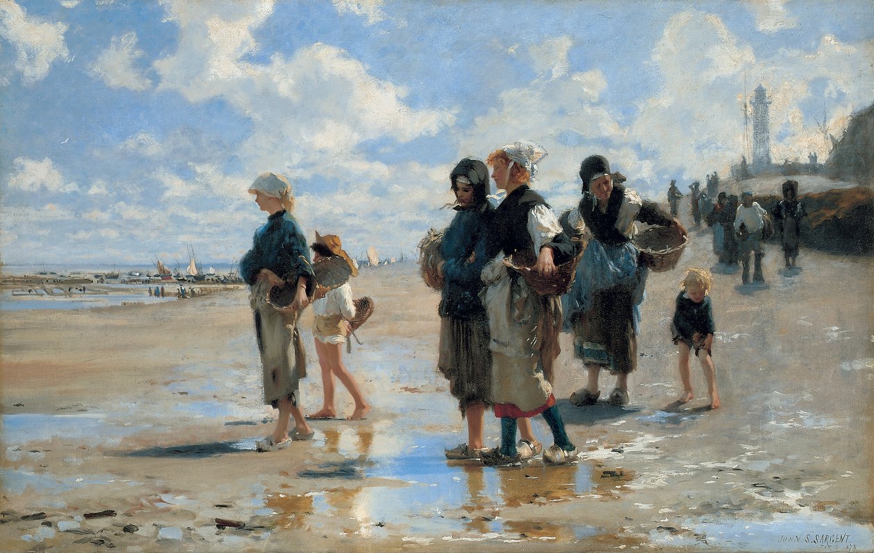 På väg ut för att fiska, eller ge sig ut för att fiska av John Singer Sargent