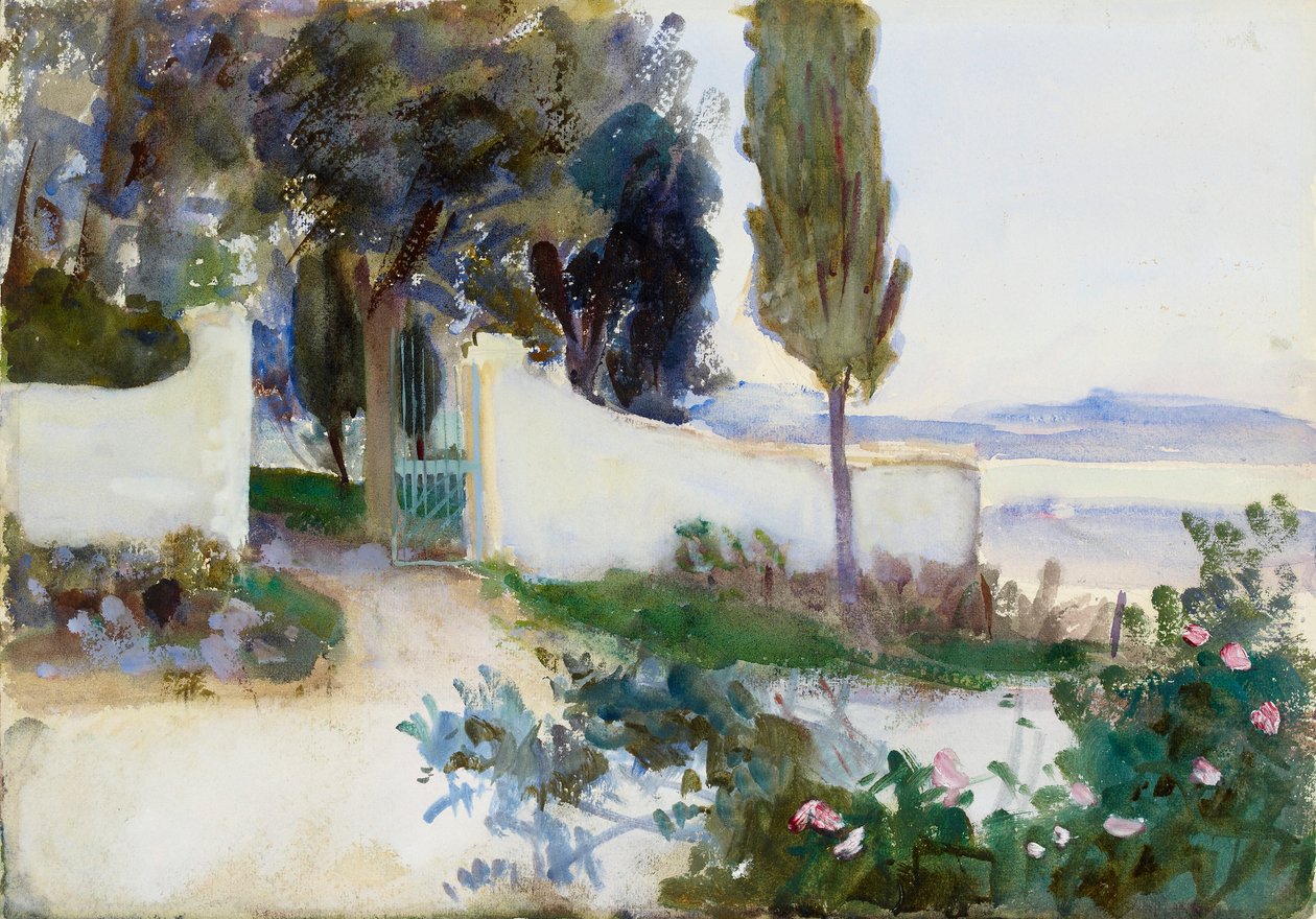 Portar till en villa i Italien, c1900-talet av John Singer Sargent