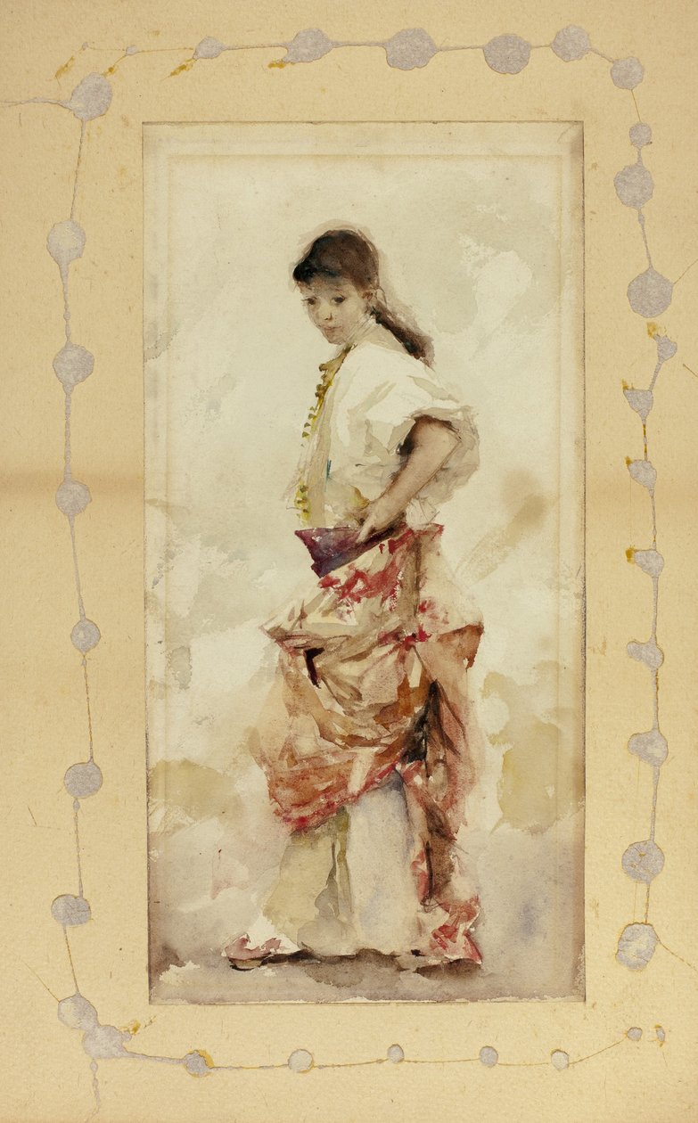 Flicka i spansk kostym, före 1880 av John Singer Sargent