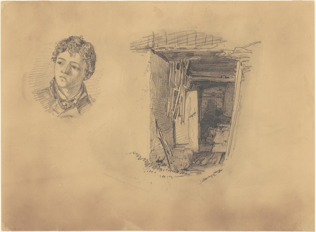 Chef för en pojke; och ingången till en shack av John Singer Sargent