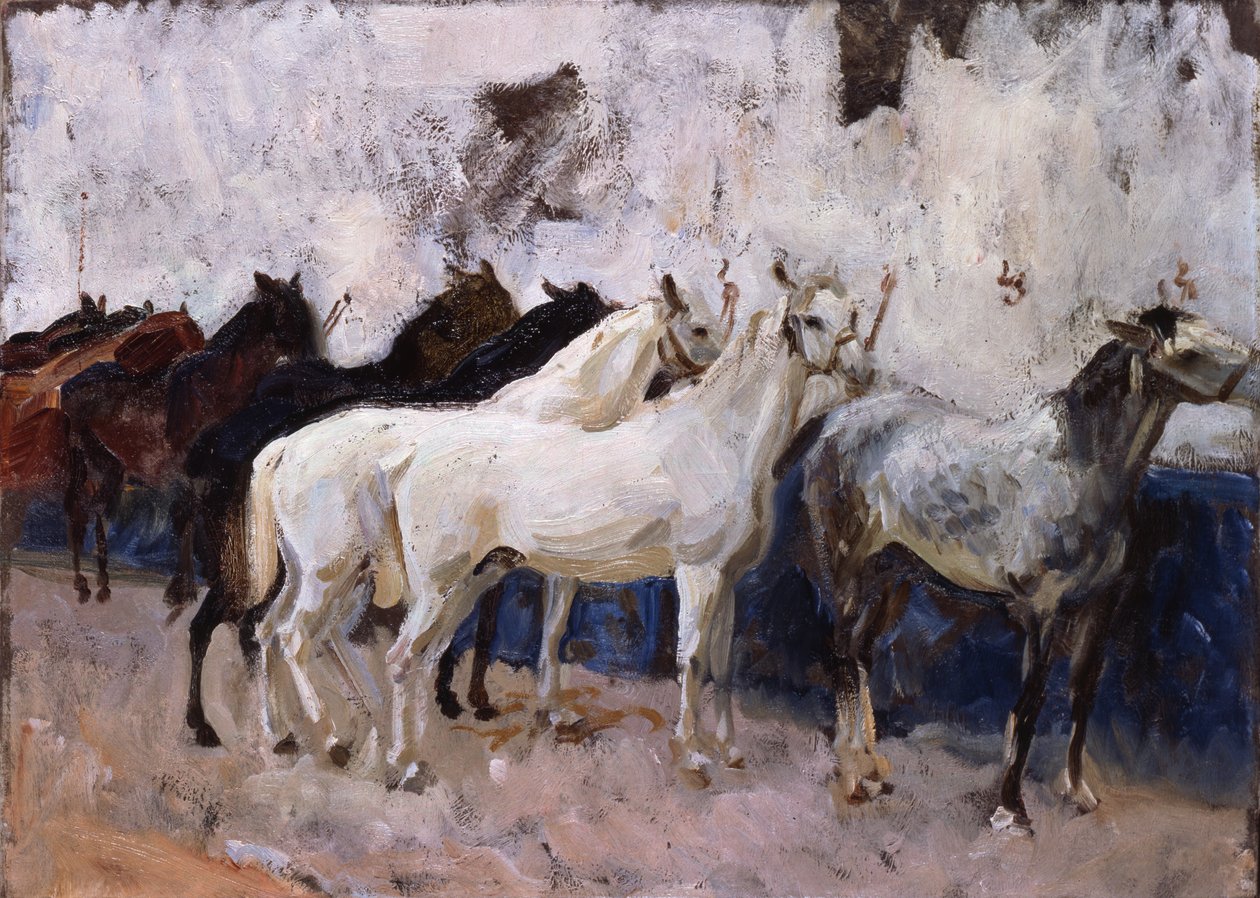 Hästar på Palma, Mallorca, Spanien, 1908 av John Singer Sargent