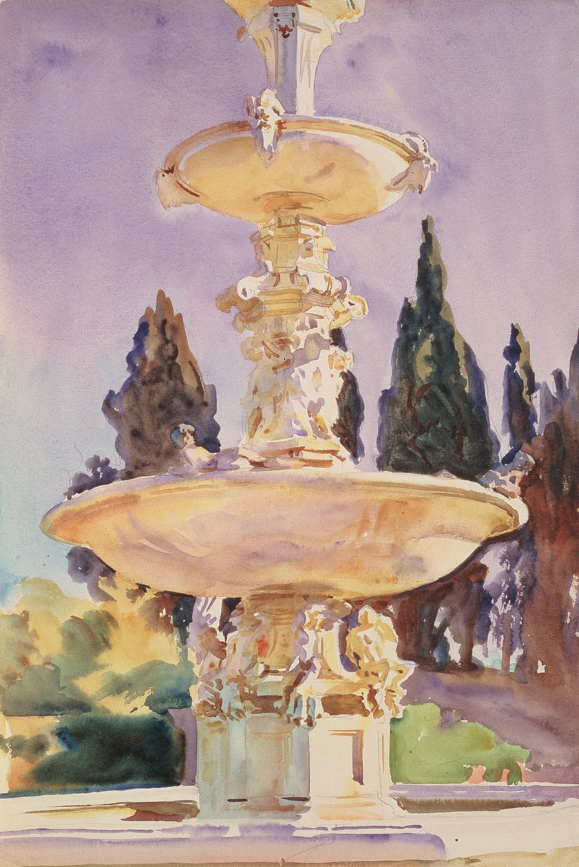 I en Medici-villa, ca 1907 av John Singer Sargent