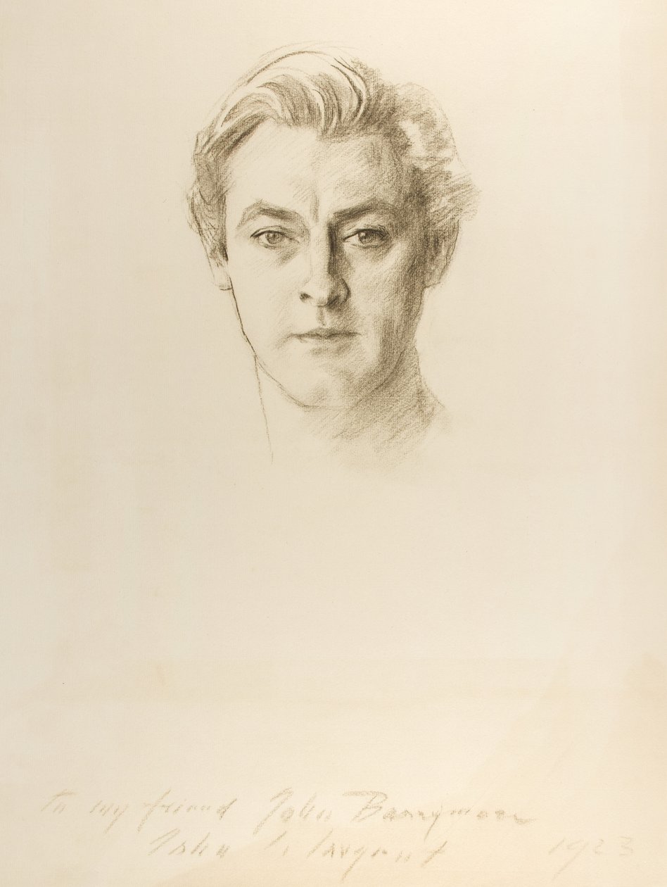 John Barrymore, 1923 (krita på papper) av John Singer Sargent