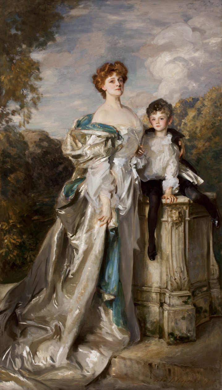Lady Warwick och hennes son av John Singer Sargent