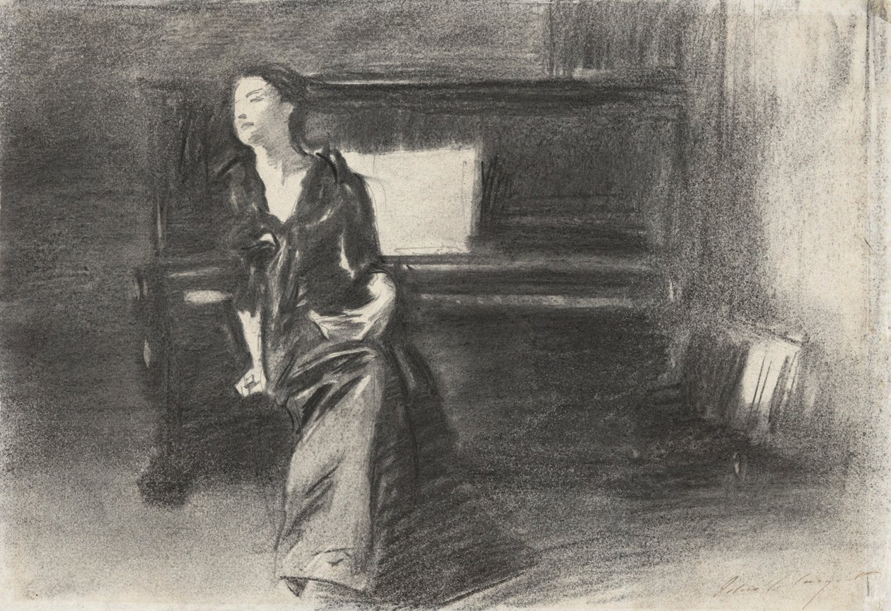 Dam vid pianot av John Singer Sargent