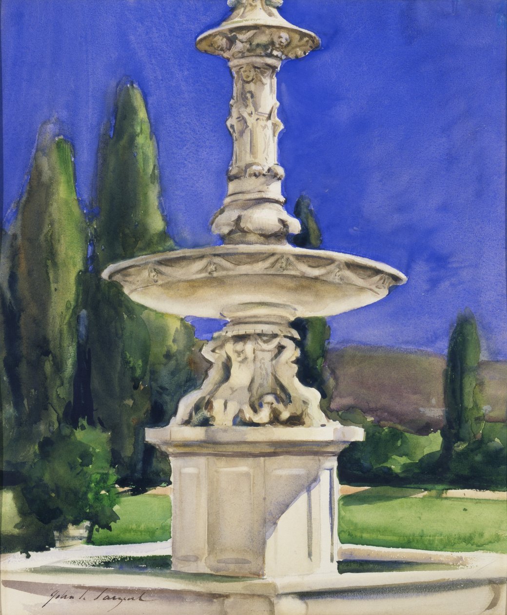 Marmorfontän i Italien av John Singer Sargent